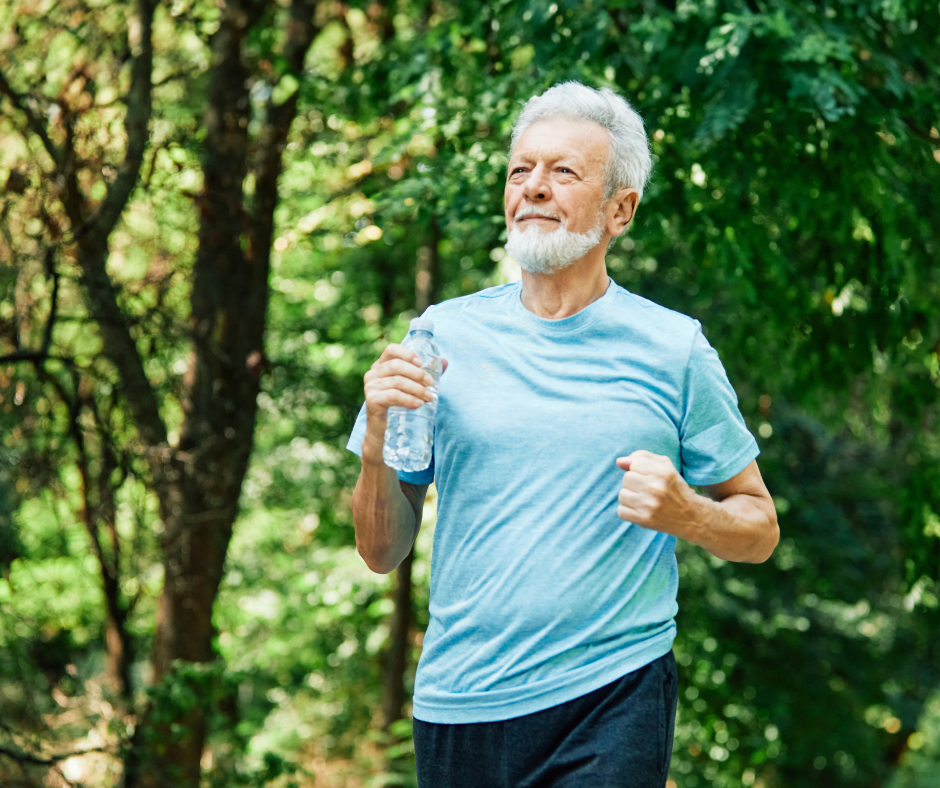 senior man jogging