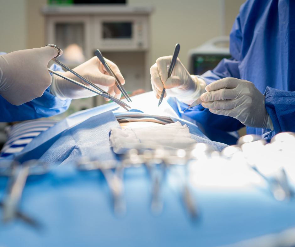 performing surgery