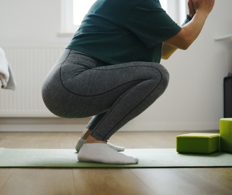 woman doing squat